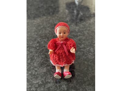 MINI DOLL WITH LACE KNITTING DRESS